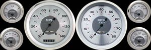 All American Six Gauge Set 5" Speedo Silver