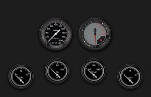 AutoCross Gray Six Gauge Set Gray