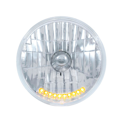 7" CRYSTAL H/L W/10 AMBER LED