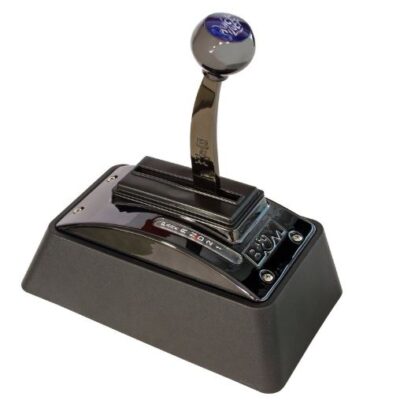 B&M Automatic Shifter, Quicksilver, Black Chrome