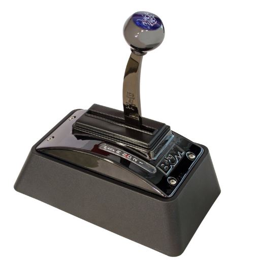 B&M Automatic Shifter, Quicksilver, Black Chrome